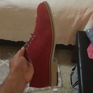Johnston & Murphy size 13M red suede shoes
